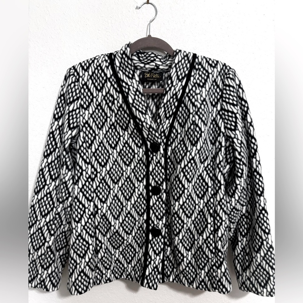 Bob Mackie Wearable Art vintage fleece jacket